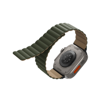 UNIQ REVIX REVERSIBLE MAGNETIC APPLE WATCH STRAP 49/45/44/42MM - MOSS (MOSS GREEN/TAN)