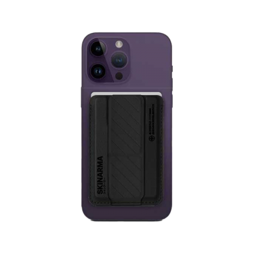 SKINARMA MAG-CHARGE CARD HOLDER WITH GRIP STAND KADO KIRA KOBAI Chrome