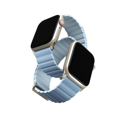 UNIQ REVIX PREMIUM EDITION REVERSIBLE MAGNETIC APPLE WATCH STRAP 41/40/38MM - ARCTIC (ARCTIC/SOFT BLUE)