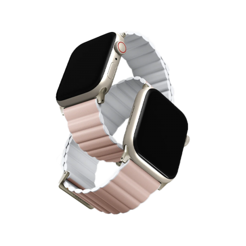 UNIQ REVIX PREMIUM EDITION REVERSIBLE MAGNETIC APPLE WATCH STRAP 41/40/38MM - BLUSH (BLUSH PINK/WHITE) EOL
