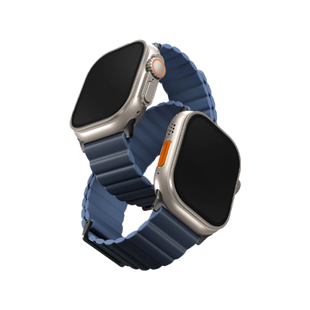 UNIQ REVIX PREMIUM EDITION REVERSIBLE MAGNETIC APPLE WATCH STRAP 49/45/44/42MM - PRUSSIAN (PRUSSIAN/MIST BLUE)