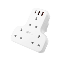 BAZIC GOPORT TRIO, EXTENSION WALL CHARGER WITH BUILT-IN USB OUTPUT - WHITE