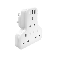 BAZIC GOPORT TRIO, EXTENSION WALL CHARGER WITH BUILT-IN USB OUTPUT - WHITE