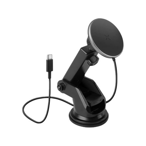 ENERGEA MAGDRIVE, MAGSAFE COMPATIBLE ALUMINUM CAR CHARGER (DESKTOP/AIRVENT) - GUN/BLK