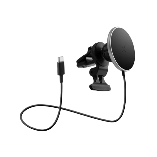 ENERGEA MAGDRIVE, MAGSAFE COMPATIBLE ALUMINUM CAR CHARGER (DESKTOP/AIRVENT) - GUN/BLK