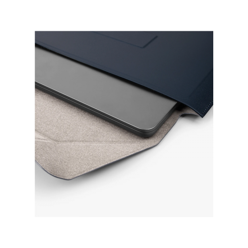 UNIQ OSLO LAPTOP SLEEVE WITH FOLDABLE STAND (UP TO 14”)  - NAVY BLUE (NAVY BLUE)