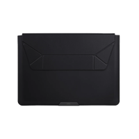UNIQ OSLO LAPTOP SLEEVE WITH FOLDABLE STAND (UP TO 14”)  - JET BLACK (JET BLACK)