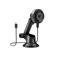 ENERGEA AIRLOCK, VACUUM PHONE MOUNT WITH 15W WIRELESS CHARGING - GUNMETAL