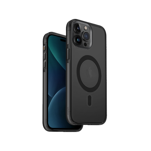 UNIQ HYBRID IPHONE 15 PRO MAGCLICK CHARGING CALIO - SMOKED (GREY TINTED)
