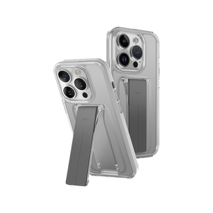 UNIQ HYBRID IPHONE 15 PRO HELDRO MOUNT WITH STAND - LUCENT (CLEAR)