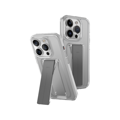 UNIQ HYBRID IPHONE 15 PRO HELDRO MOUNT WITH STAND - LUCENT (CLEAR)