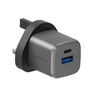 ENERGEA AMPCHARGE GAN20, 1C1A PD/QC3.0 WALL CHARGER,20W (UK) - GUNMETAL
