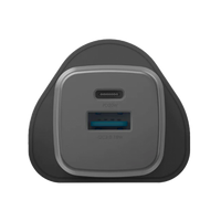 ENERGEA AMPCHARGE GAN20, 1C1A PD/QC3.0 WALL CHARGER,20W (UK) - GUNMETAL