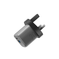 ENERGEA AMPCHARGE GAN20, 1C1A PD/QC3.0 WALL CHARGER,20W (UK) - GUNMETAL