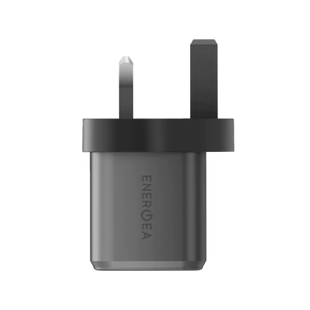 ENERGEA AMPCHARGE GAN20, 1C1A PD/QC3.0 WALL CHARGER,20W (UK) - GUNMETAL