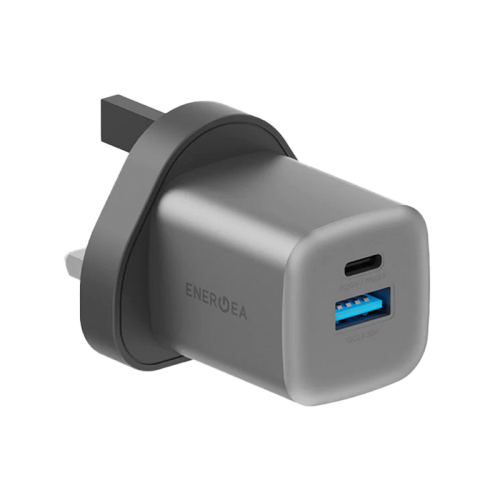 ENERGEA AMPCHARGE GAN35, 1C1A PD/PPS/QC3.0 WALL CHARGER,35W (UK) - GUNMETAL