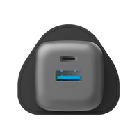 ENERGEA AMPCHARGE GAN35, 1C1A PD/PPS/QC3.0 WALL CHARGER,35W (UK) - GUNMETAL