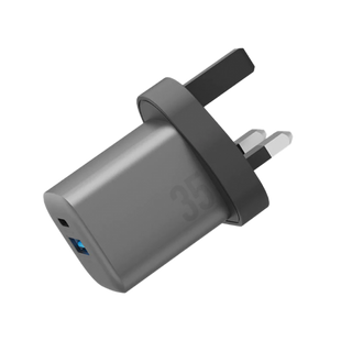 ENERGEA AMPCHARGE GAN35, 1C1A PD/PPS/QC3.0 WALL CHARGER,35W (UK) - GUNMETAL