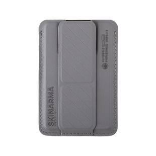 SKINARMA MAG-CHARGE CARD HOLDER WITH GRIP STAND ~ KADO Grey