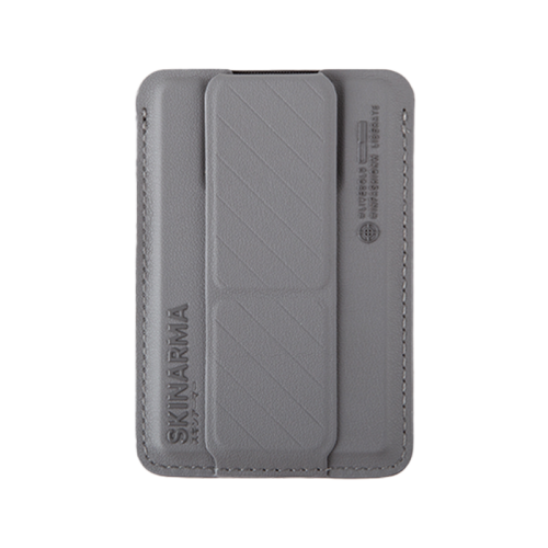 SKINARMA MAG-CHARGE CARD HOLDER WITH GRIP STAND ~ KADO Grey