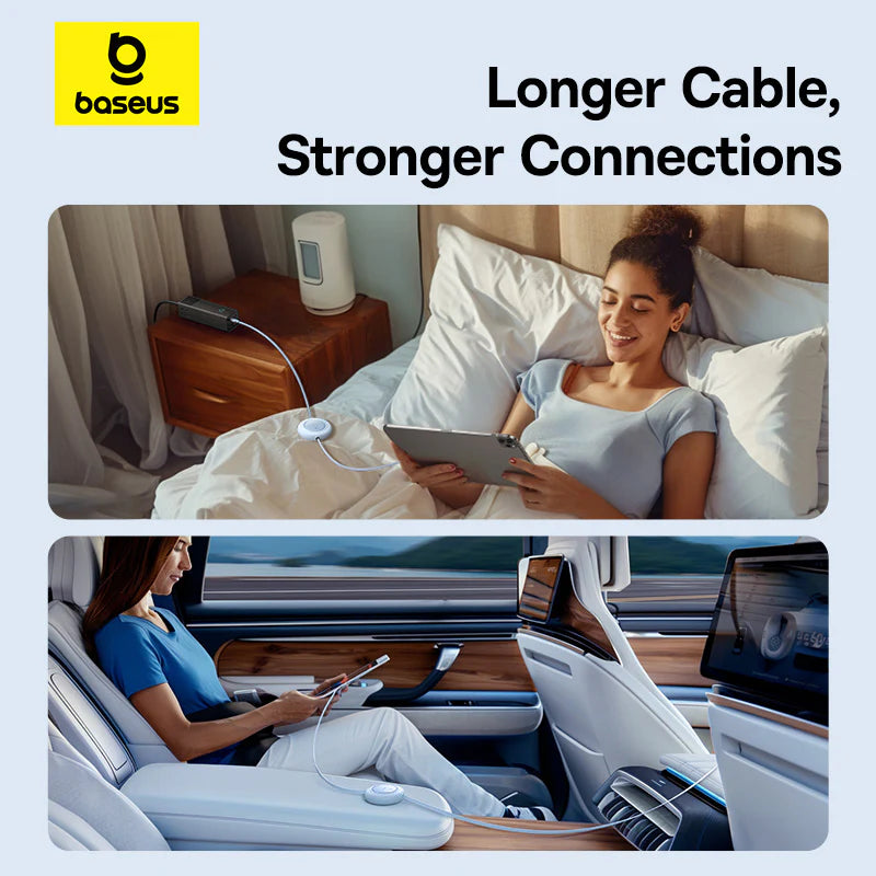 Baseus Free2Pull Mini Retractable Cable USB-C to USB-C 100W 1.5m - Galaxy Blue