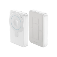 BAZIC GOPOWER 10K, 10000MAH MAGSAFE COMPATIBLE POWER BANK WITH BUILT-IN APPLE WATCH CHARGER - WHITE