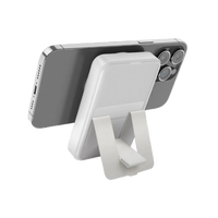 BAZIC GOPOWER 10K, 10000MAH MAGSAFE COMPATIBLE POWER BANK WITH BUILT-IN APPLE WATCH CHARGER - WHITE