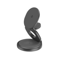 BAZIC GOMAG GYRE, 360 ROTATING BASE 3 IN 1 WIRELESS CHARGER WITH APPLE WATCH AND AIRPODS CHARGING - GUNMETAL