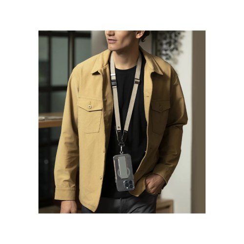 UNIQ VISTA 2-IN-1 LANYARD AND HAND STRAP Midnight Black (Midnight Black)