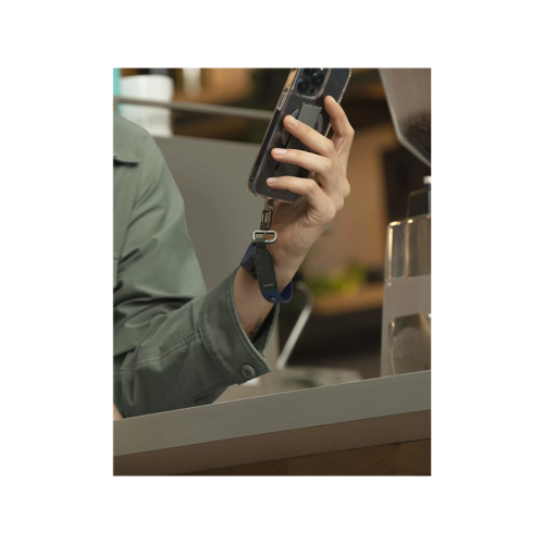 UNIQ VISTA 2-IN-1 LANYARD AND HAND STRAP Midnight Black (Midnight Black)