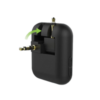 ENERGEA AIRLINK, DUAL CHANNEL AIRPLANE BLUETOOTH TRANSMITTER - BLACK