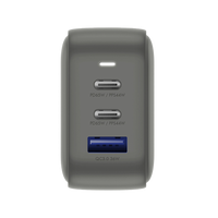 ENERGEA TRAVELWORLD GAN66, 2C1A PD/PPS/QC3.0 WALL CHARGER,66W (US+UK+EU+AU) - GUN EOL