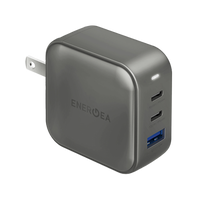 ENERGEA TRAVELWORLD GAN66, 2C1A PD/PPS/QC3.0 WALL CHARGER,66W (US+UK+EU+AU) - GUN EOL