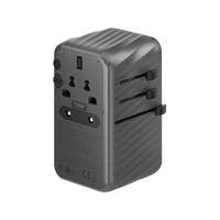 ENERGEA TRAVELWORLD ADAPTER GAN120, 1A3C 120W - GUNMETAL