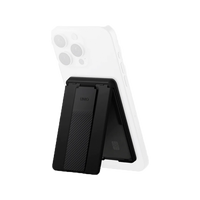 Uniq Heldro ID Magnetic Card Holder With Grip-Band and Stand - Midnight Black EOL
