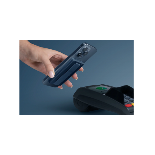 Uniq Heldro ID Magnetic Card Holder With Grip-Band and Stand - Midnight Black EOL