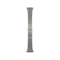 UNIQ OSTA APPLE WATCH STEEL STRAP WITH SELF-ADJUSTABLE LINKS 49/45/44/42MM - TITANIUM (SILVER)