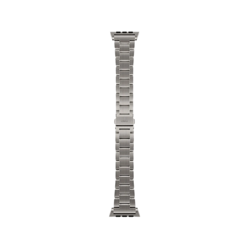 UNIQ OSTA APPLE WATCH STEEL STRAP WITH SELF-ADJUSTABLE LINKS 49/45/44/42MM - TITANIUM (SILVER)