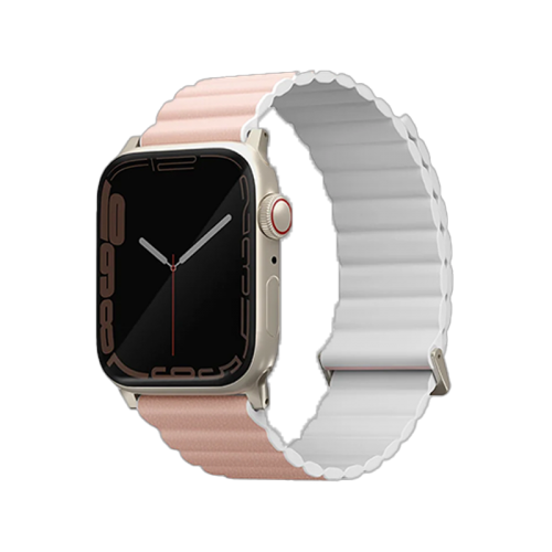UNIQ REVIX PREMIUM EDITION REVERSIBLE MAGNETIC APPLE WATCH STRAP 41/40/38MM - BLUSH (BLUSH PINK/WHITE) EOL