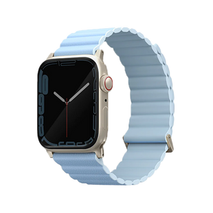 UNIQ REVIX PREMIUM EDITION REVERSIBLE MAGNETIC APPLE WATCH STRAP 41/40/38MM - ARCTIC (ARCTIC/SOFT BLUE)