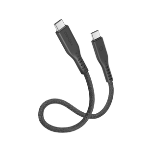 ENERGEA FLOW USB 3.2 GEN 2 C-C CABLE 20GBPS, 240W WITH VELCRO CABLE TIE 30CM - BLACK