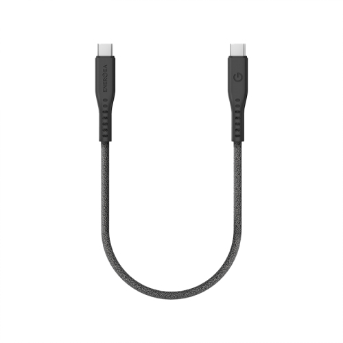 ENERGEA FLOW USB 3.2 GEN 2 C-C CABLE 20GBPS, 240W WITH VELCRO CABLE TIE 30CM - BLACK