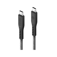 ENERGEA FLOW USB 3.2 GEN 2 C-C CABLE 20GBPS, 240W WITH VELCRO CABLE TIE 30CM - BLACK