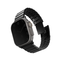 UNIQ STROVA MAG APPLE WATCH SELF-ADJUSTABLE STEEL LINK BAND 49/45/44/42MM - MIDNIGHT (BLACK)