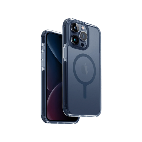 UNIQ HYBRID IPHONE 15 PRO  MAGCLICK CHARGING COMBAT (AF) - SMOKE BLUE (SMOKE BLUE)