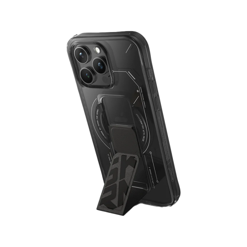 SKINARMA IPHONE 15 PRO (6.1”) HELIO MAG-CHARGE + GRIP-STAND BLACK
