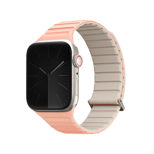 UNIQ REVIX EVO REVERSIBLE MAGNETIC APPLE WATCH STRAP 41/40/38MM - CREPE (CREPE PINK/IVORY)