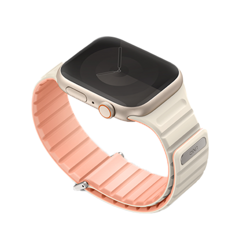 UNIQ REVIX EVO REVERSIBLE MAGNETIC APPLE WATCH STRAP 41/40/38MM - CREPE (CREPE PINK/IVORY)