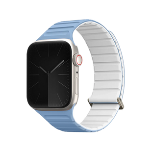 UNIQ REVIX EVO REVERSIBLE MAGNETIC APPLE WATCH STRAP 41/40/38MM - POWDER BLUE (POWDER BLUE/WHITE)