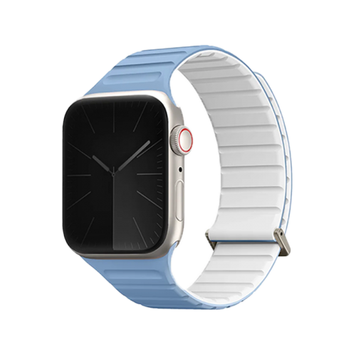 UNIQ REVIX EVO REVERSIBLE MAGNETIC APPLE WATCH STRAP 41/40/38MM - POWDER BLUE (POWDER BLUE/WHITE)